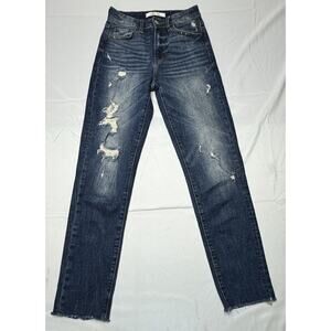 Willow + Root Women's The Mom Jean Distressed Jeans - Size 23x27.5